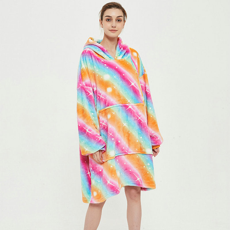 Ovesized Wearable Cozy Blanket Hoodie Winter