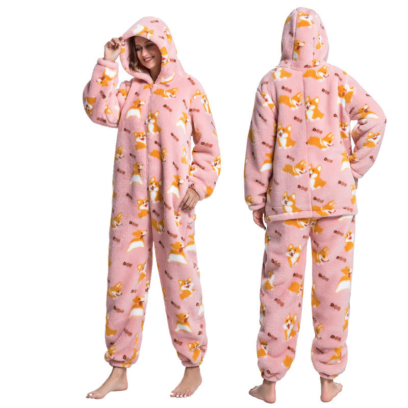 Multi Design printed One Piece Pajamas