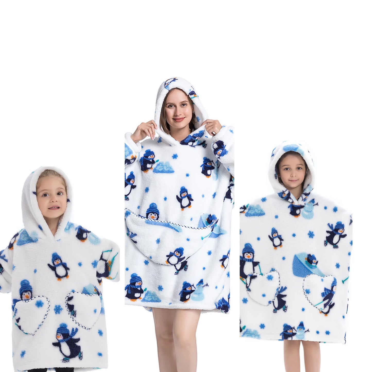 Wearable Blanket Hoddie - Family package