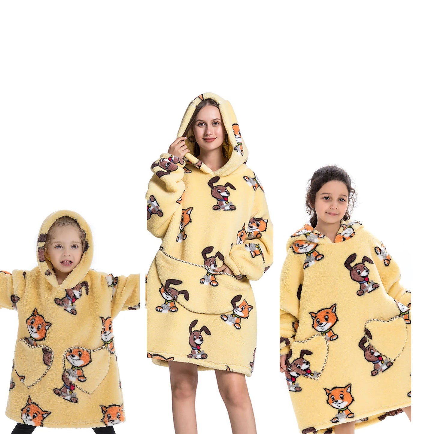 Wearable Blanket Hoddie - Family package