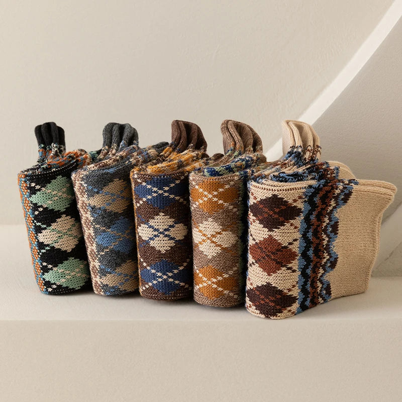 Men's Colorful Pattern Crew Socks