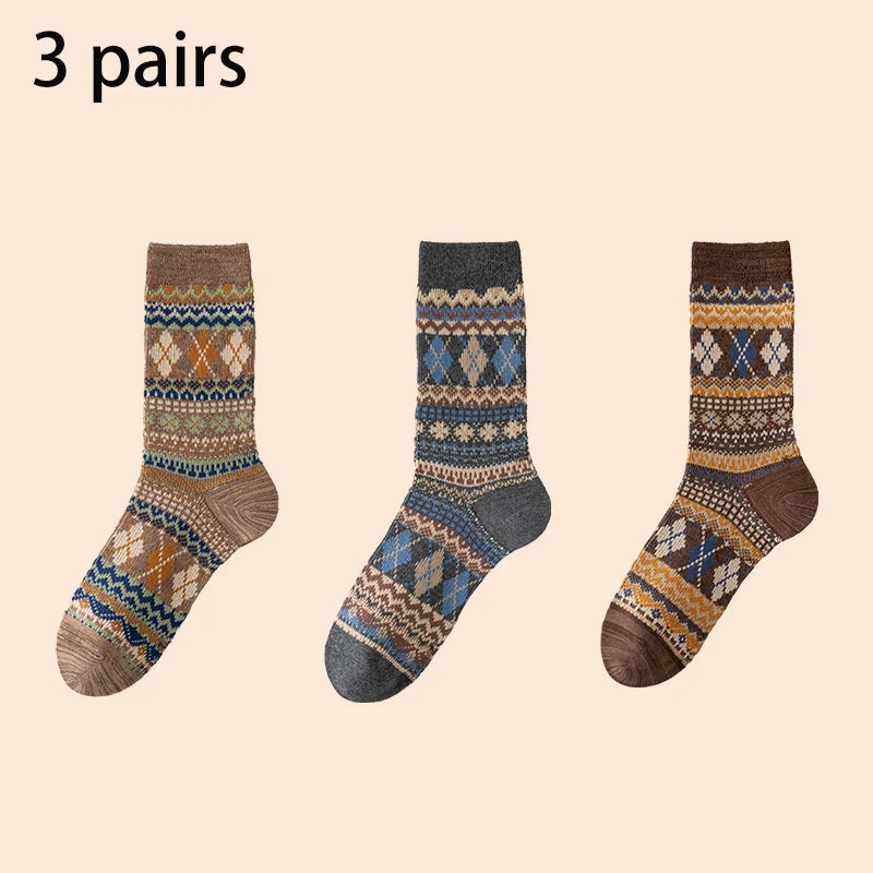 Men's Colorful Pattern Crew Socks