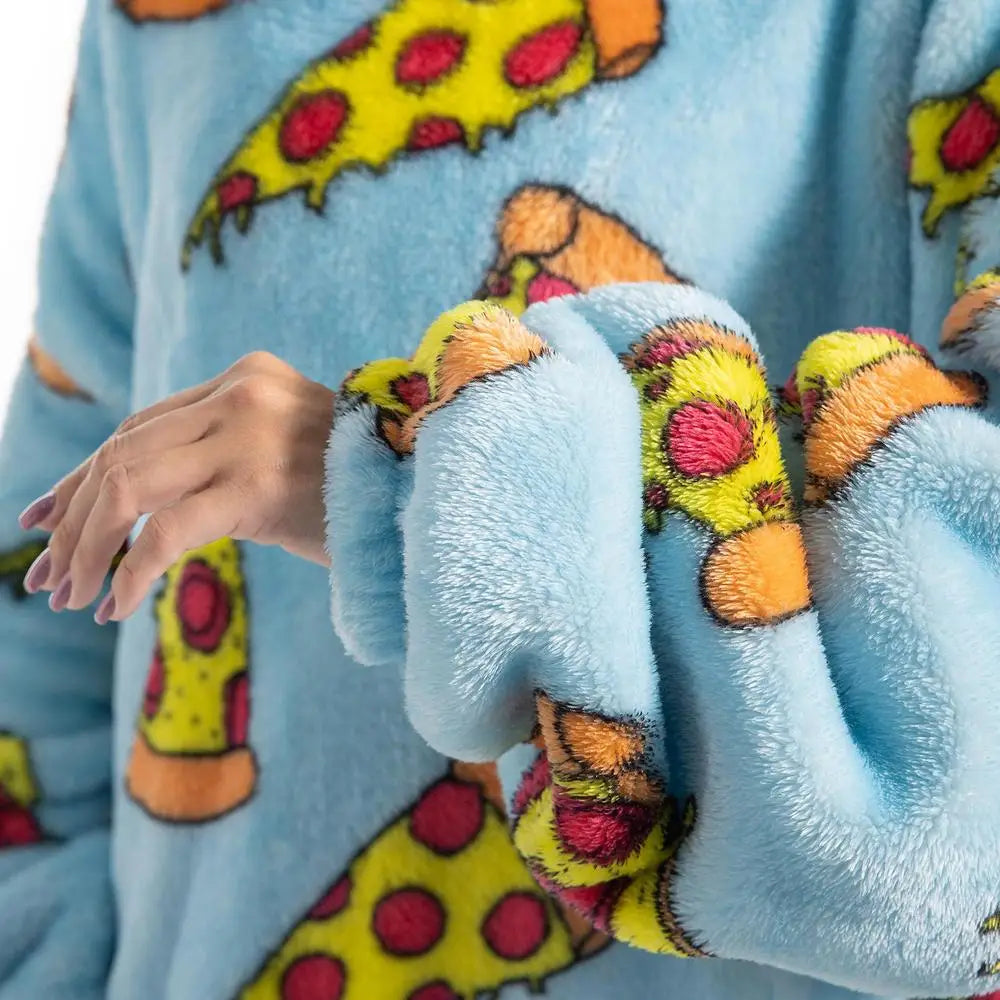 Printed Design Wearable Blanket Hoodie - Unisex