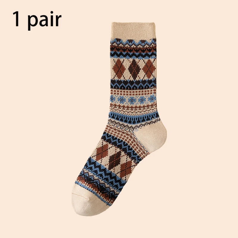 Men's Colorful Pattern Crew Socks