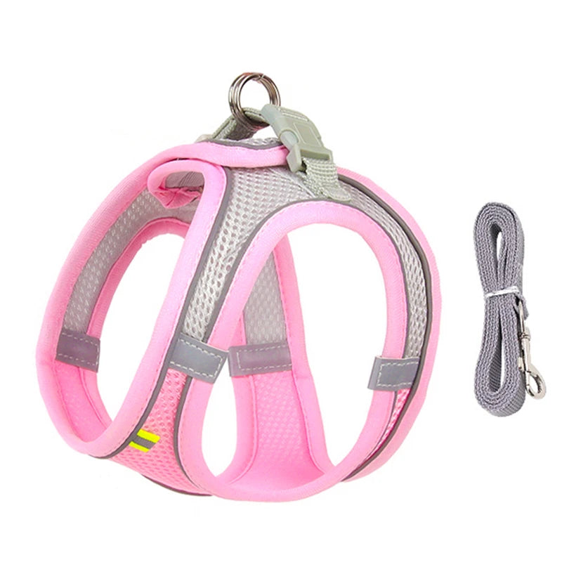 Adjustable Dog Harness Vest With Walking Leash