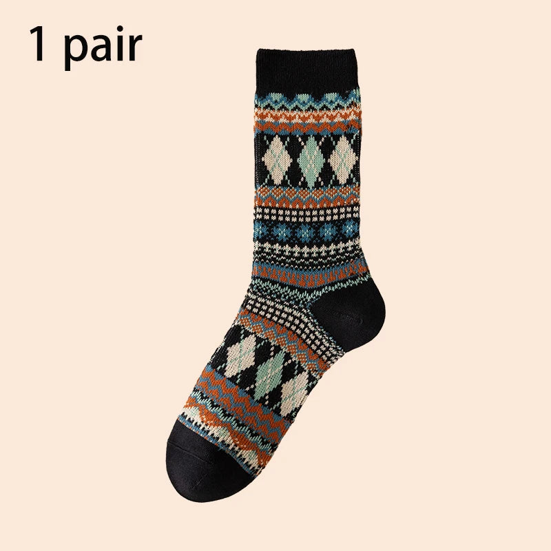 Men's Colorful Pattern Crew Socks