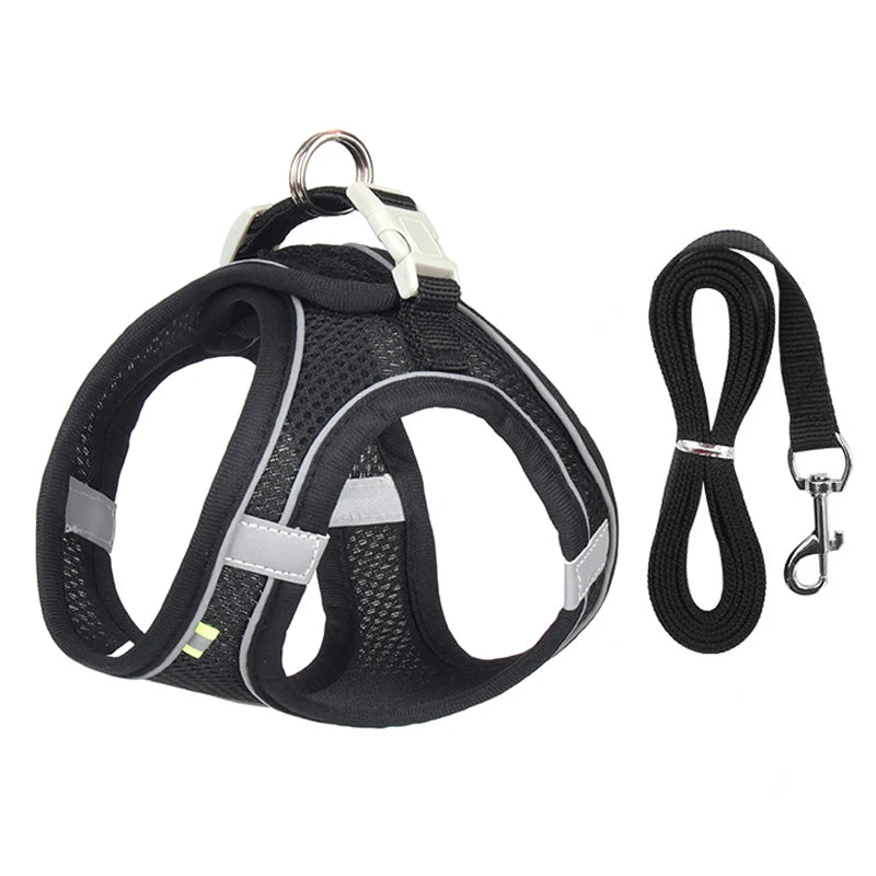 Adjustable Dog Harness Vest With Walking Leash