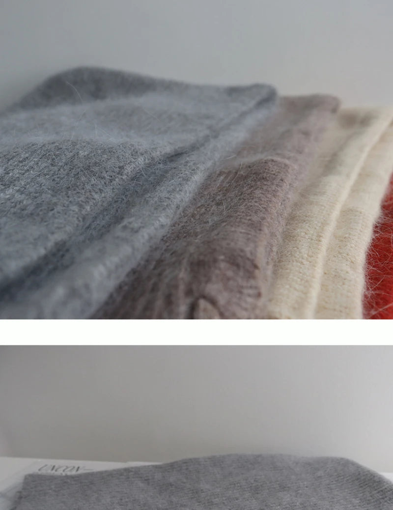 SNUGWEAR Rabbit Fur Knitted Scarf