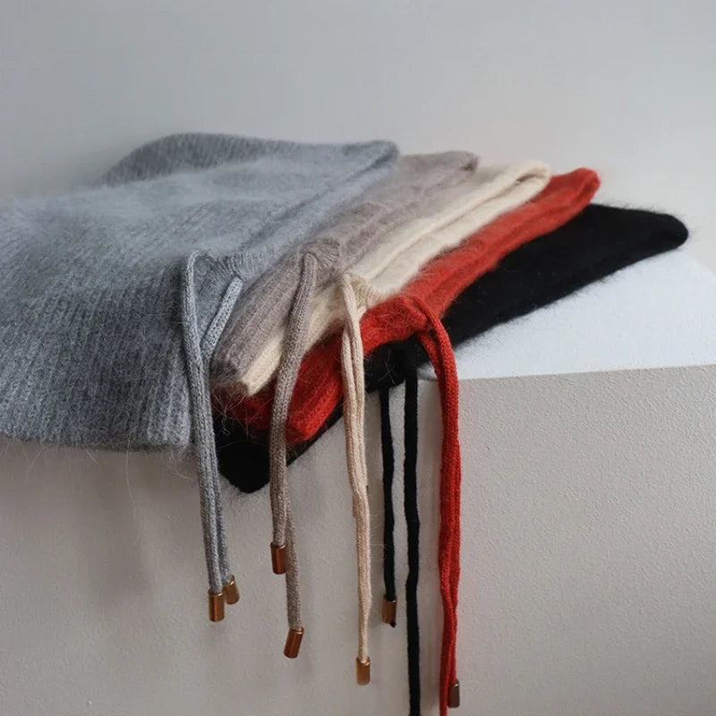 SNUGWEAR Rabbit Fur Knitted Scarf