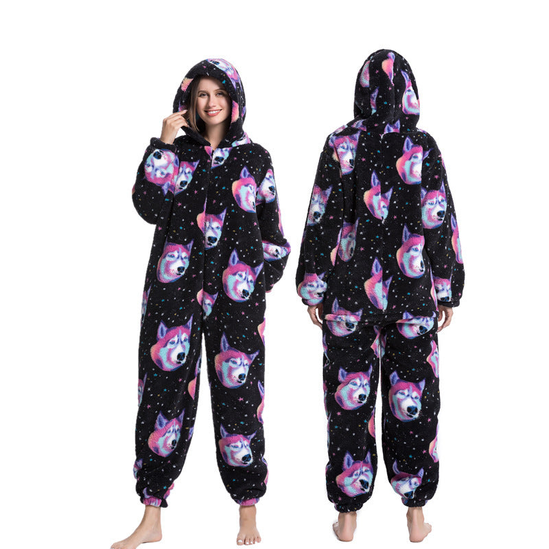 Multi Design printed One Piece Pajamas