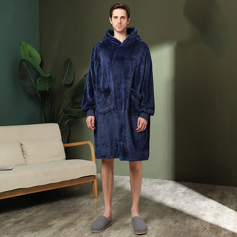 Plain Color Oversized Wearable Blanket Unisex