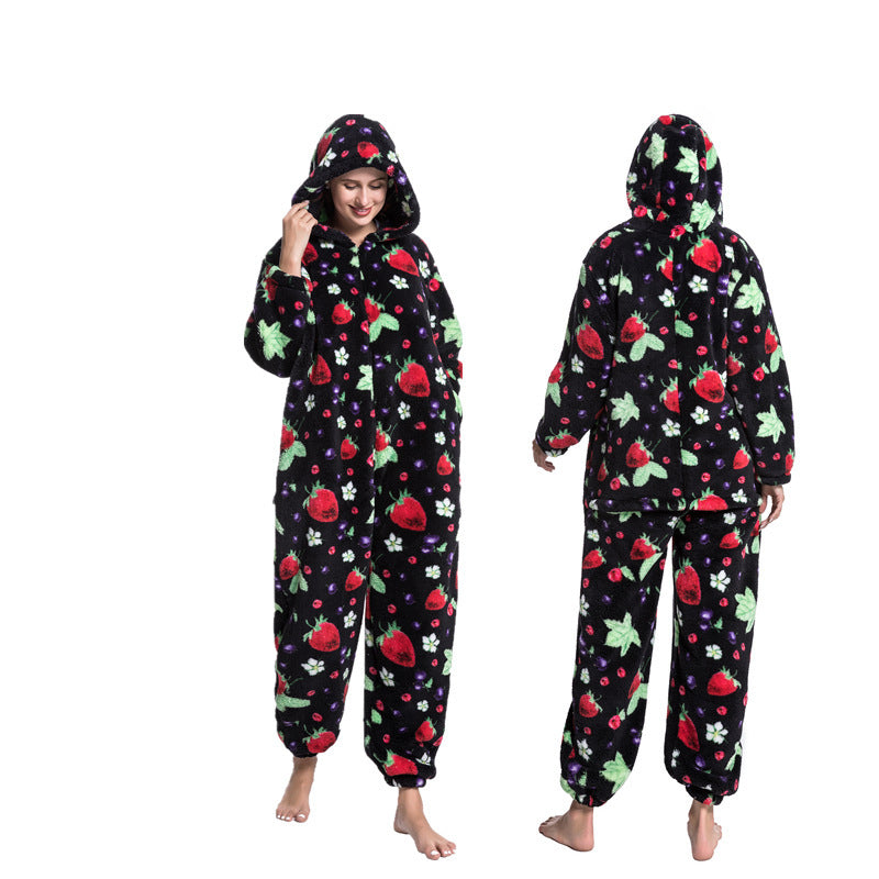 Multi Design printed One Piece Pajamas