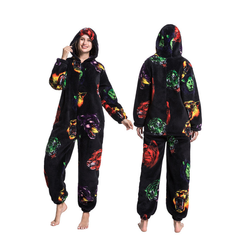 Multi Design printed One Piece Pajamas
