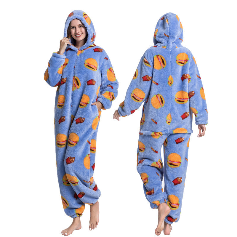 Multi Design printed One Piece Pajamas