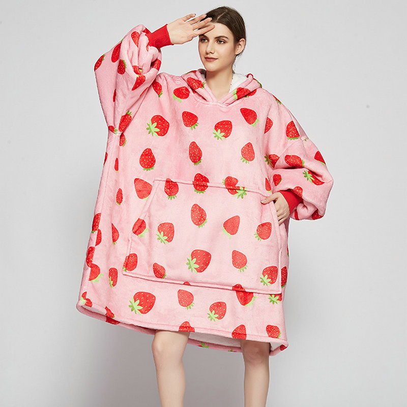 Ovesized Wearable Cozy Blanket Hoodie Winter