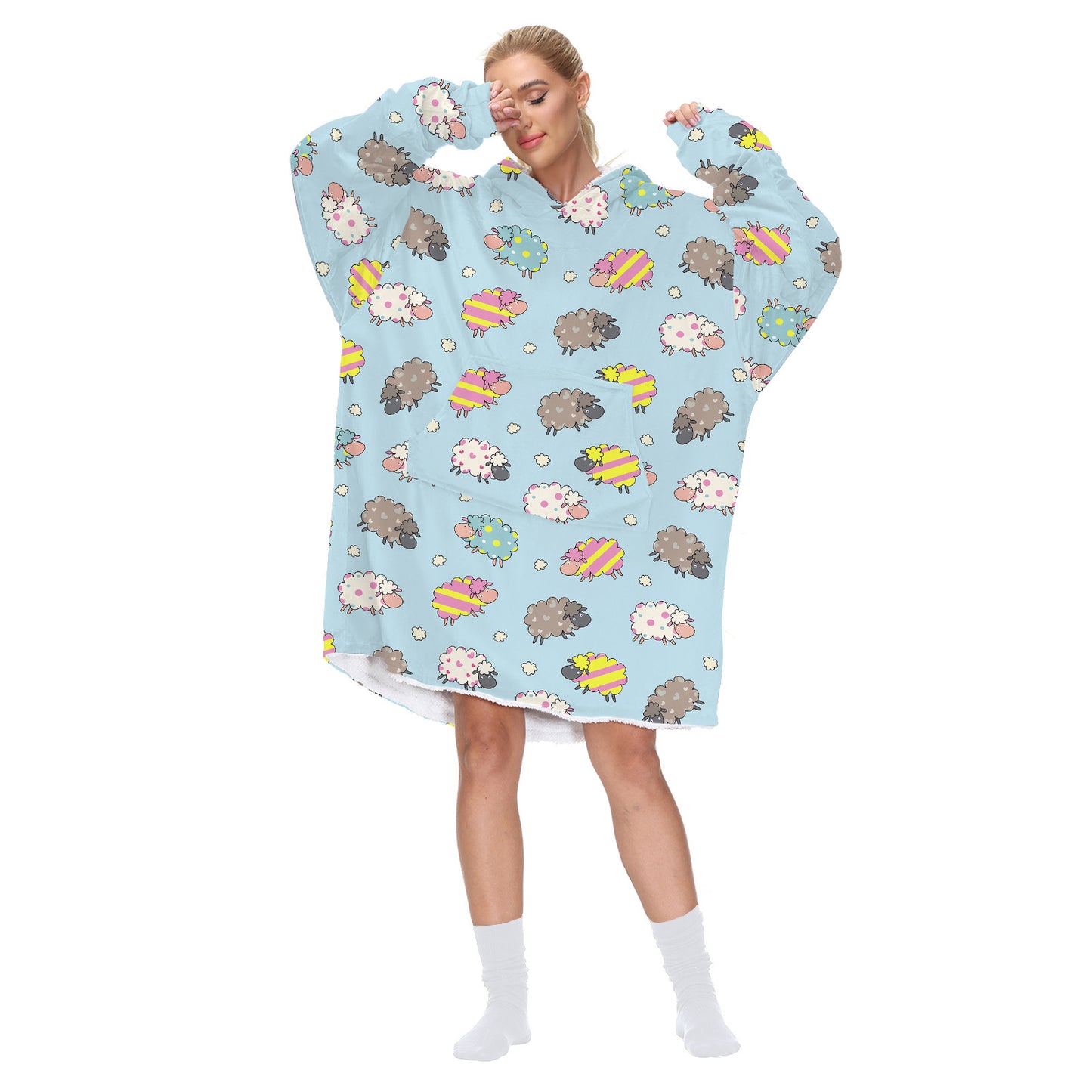 Lamb Wool Wearable Blanket (Unisex)