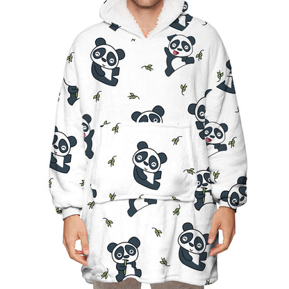 Warm Versatile wearable blanket Couple Hoddie