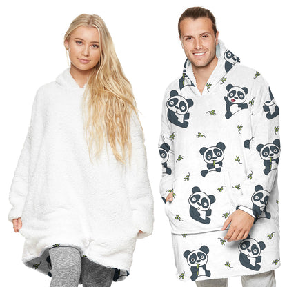 Warm Versatile wearable blanket Couple Hoddie