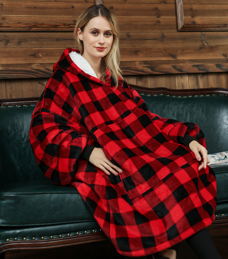 Ovesized Wearable Cozy Blanket Hoodie Winter
