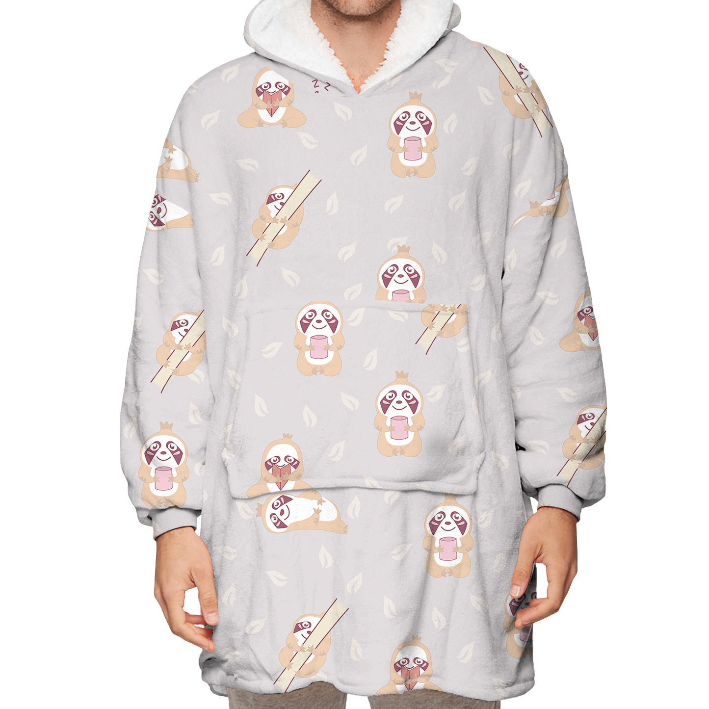 Warm Versatile wearable blanket Couple Hoddie