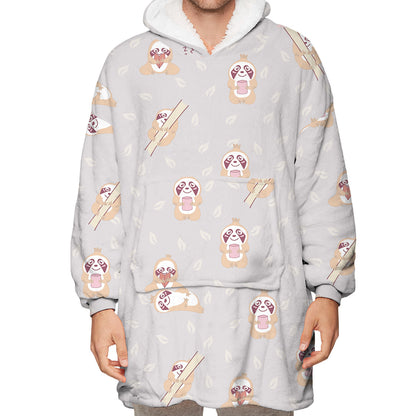 Warm Versatile wearable blanket Couple Hoddie