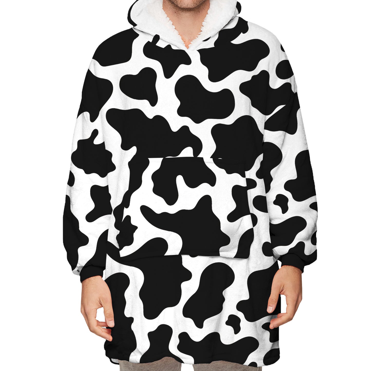 Warm Versatile wearable blanket Couple Hoddie