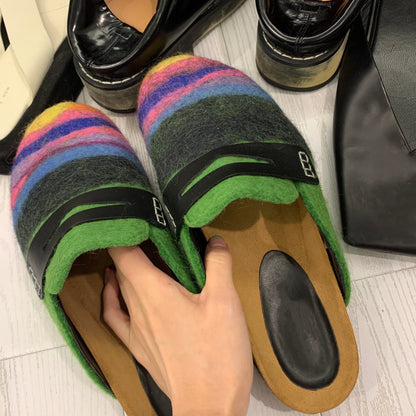 Color Matching Designer Toe Cap Clog