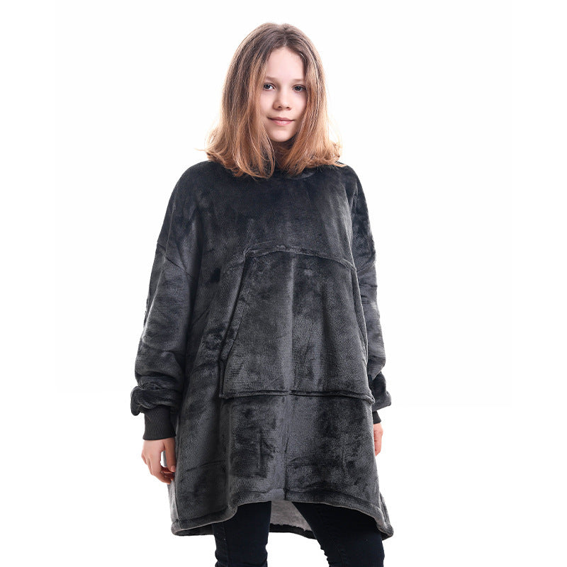 Oversized Wearable Blanket Pullover Young Kids