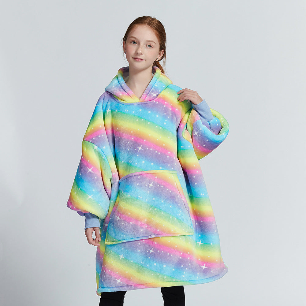 Oversized Wearable Blanket Pullover Young Kids
