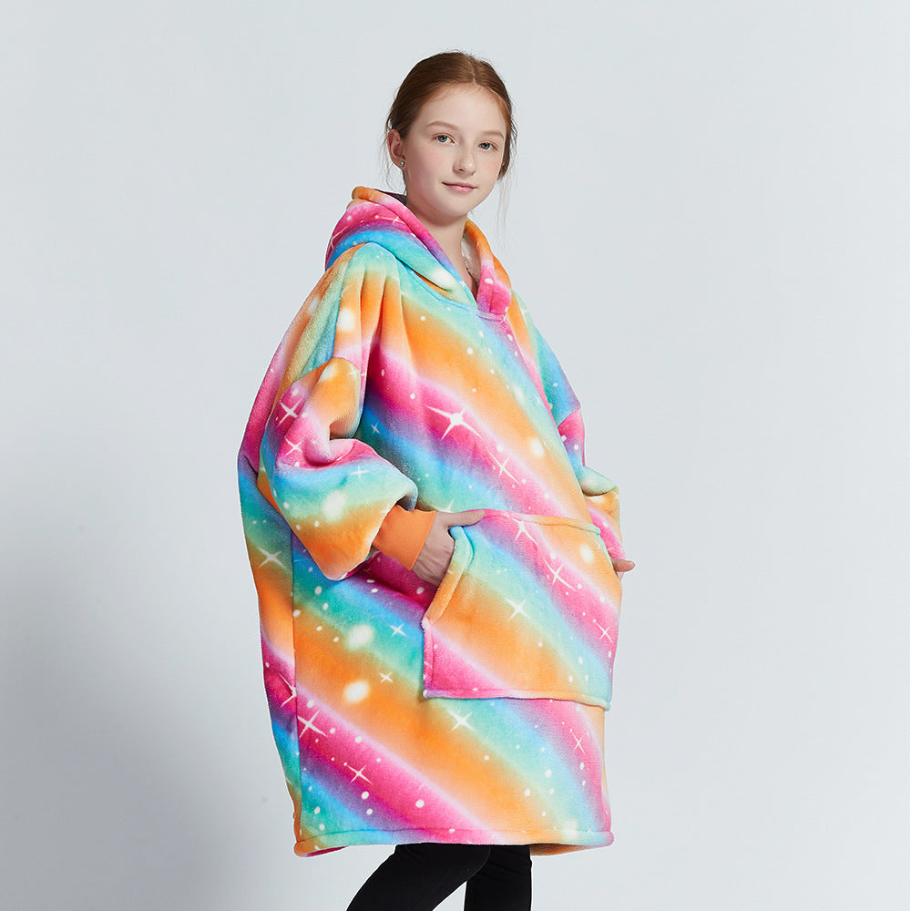 Oversized Wearable Blanket Pullover Young Kids