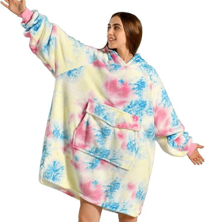 Oversized Sherpa Hooded blanket