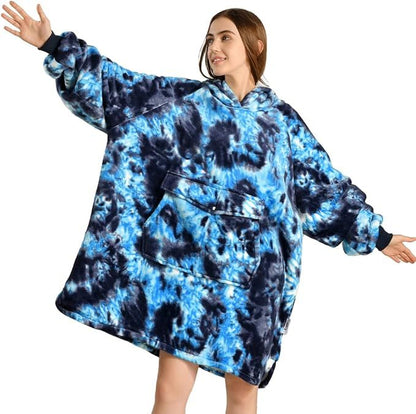 Oversized Sherpa Hooded blanket
