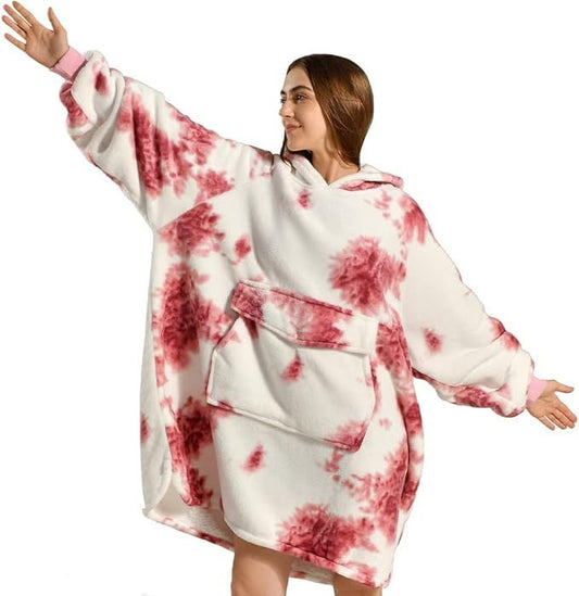Oversized Sherpa Hooded blanket