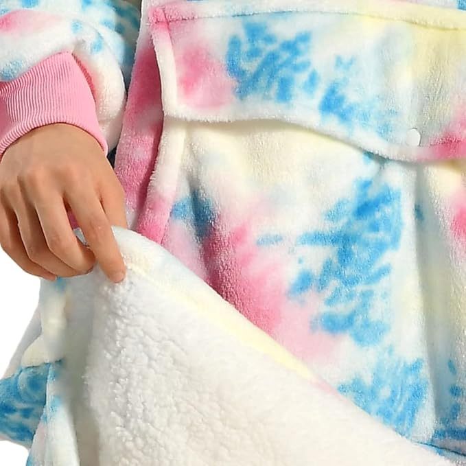 Oversized Sherpa Hooded blanket