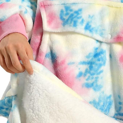 Oversized Sherpa Hooded blanket