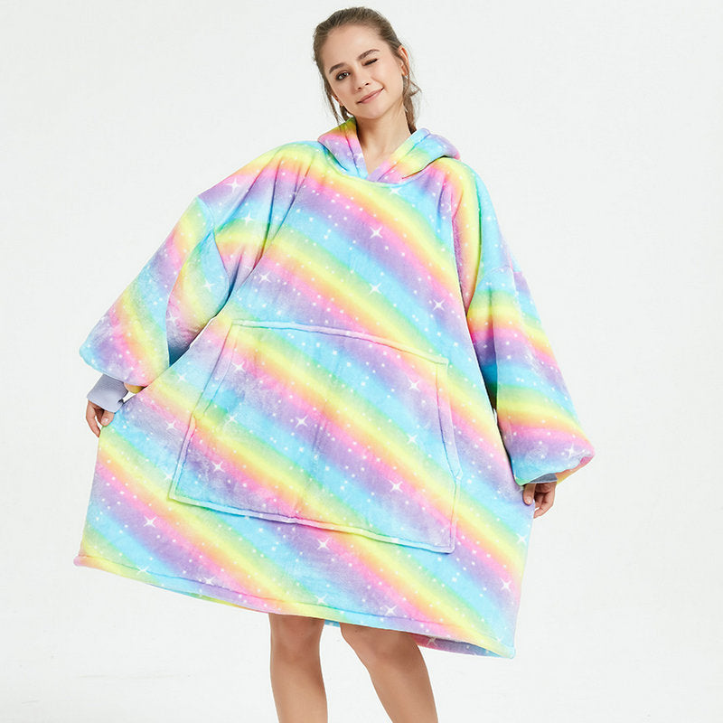 Ovesized Wearable Cozy Blanket Hoodie Winter