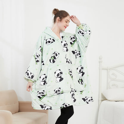 Women's Hooded Lazy Blanket Wearable Hoddie
