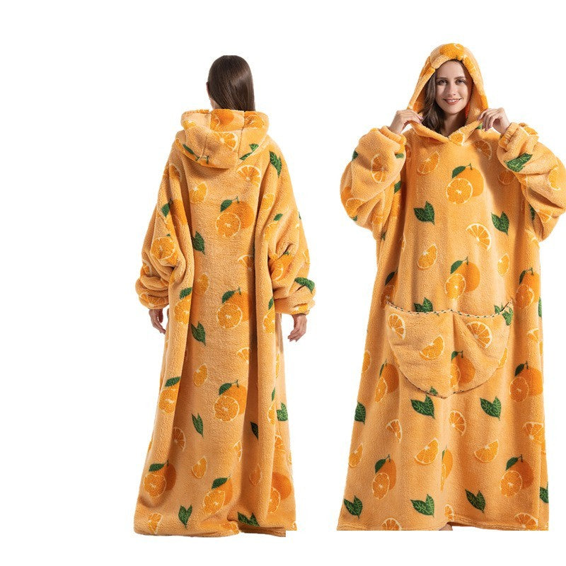 New Plus sized Fruit Designed Wearable Blanket Hoddie