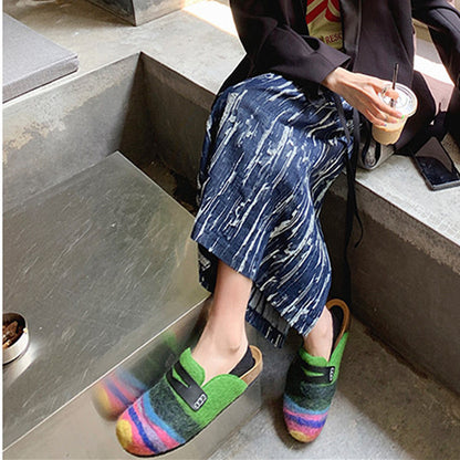 Color Matching Designer Toe Cap Clog