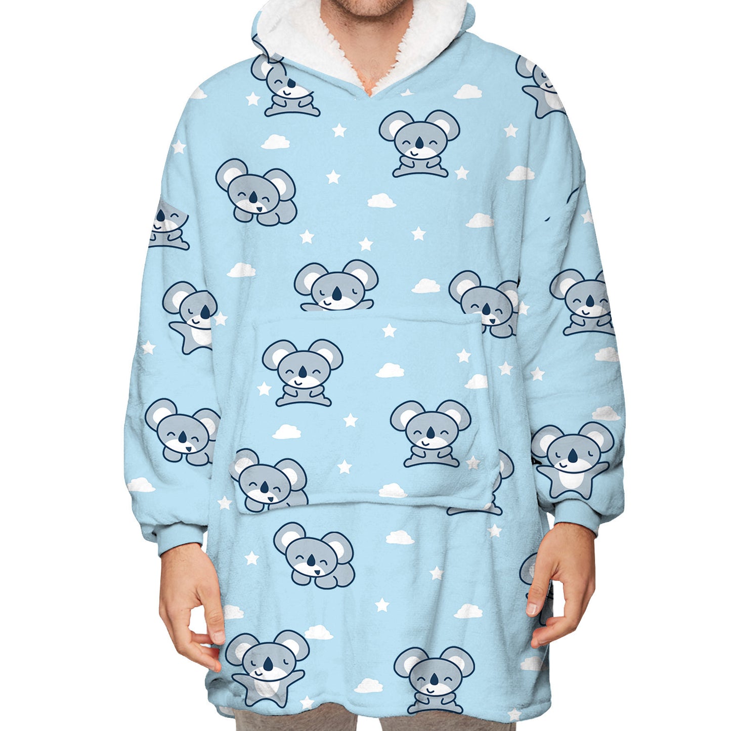 Warm Versatile wearable blanket Couple Hoddie