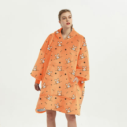 Women's Hooded Lazy Blanket Wearable Hoddie