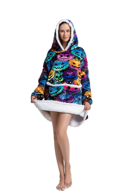 Hooded Pajamas TV Blankets Outdoor Warm Clothing