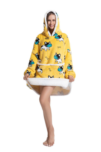 Hooded Pajamas TV Blankets Outdoor Warm Clothing