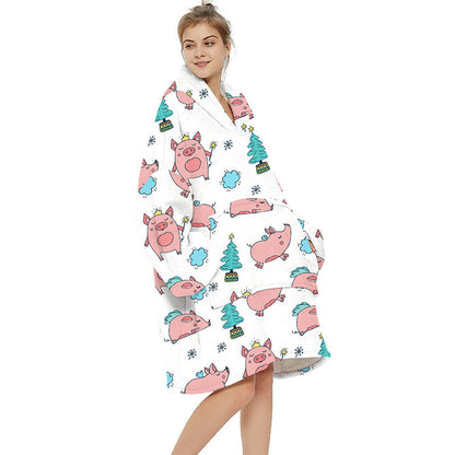 Christmas Special Wearable Blanket Hoodie