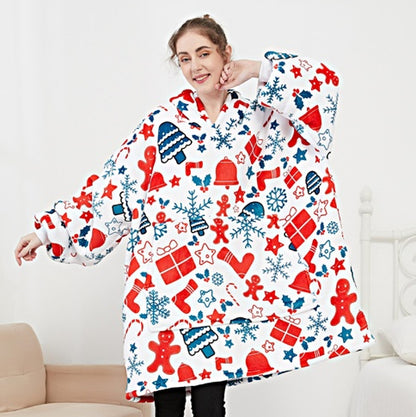Women's Hooded Lazy Blanket Wearable Hoddie