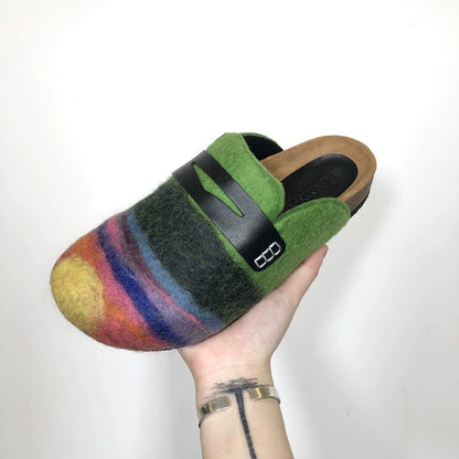 Color Matching Designer Toe Cap Clog