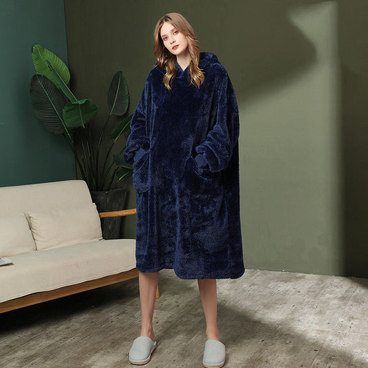 Plain Color Oversized Wearable Blanket Unisex