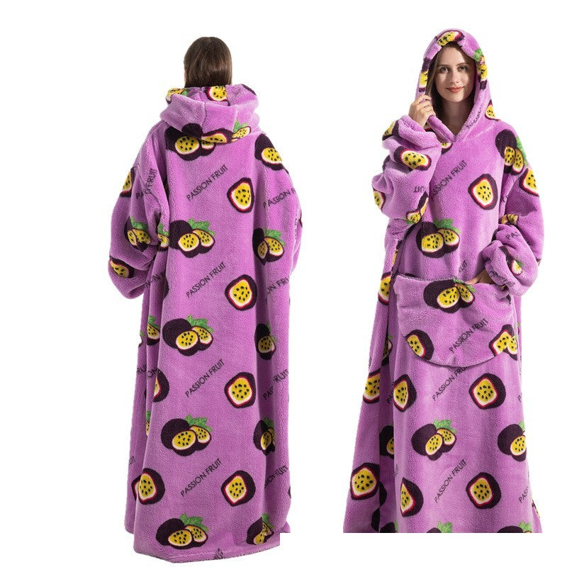 New Plus sized Fruit Designed Wearable Blanket Hoddie