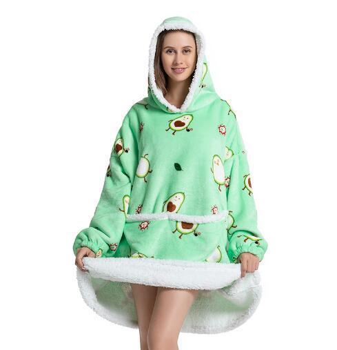 Hooded Pajamas TV Blankets Outdoor Warm Clothing