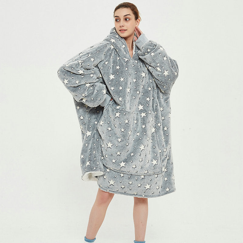 Ovesized Wearable Cozy Blanket Hoodie Winter
